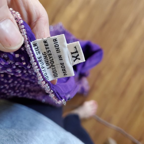 Scala Purple Beaded Dress - Picture 8 of 13